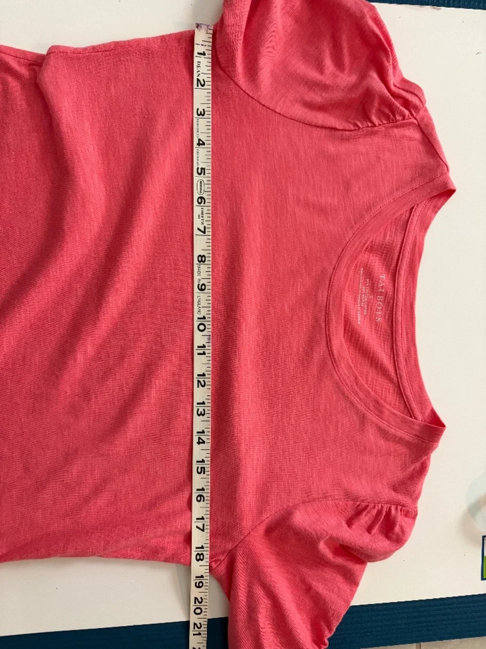 Talbots Ruched Cuff Crew Neck Tee - Picture 5 of 5